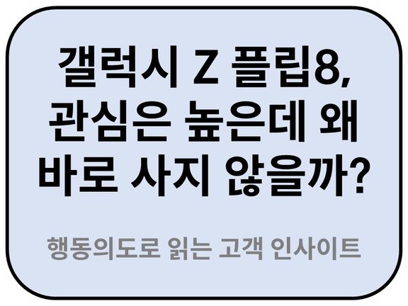 Intro. 갤럭시 플립8 행동의도